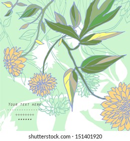 Floral decorations with flowers and leaves
