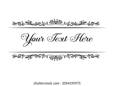 FLORAL DECORATIONS frame 14 on white background