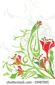 Floral decorative background