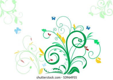 Floral decorative background for holiday?s card. Vector