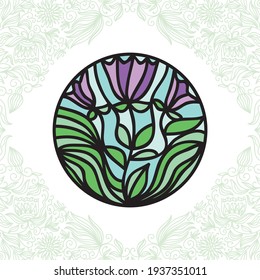 Floral decorative background. Vector illustration