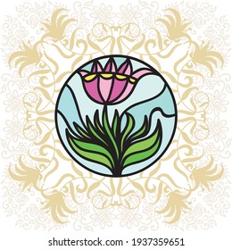 Floral decorative background. Vector illustration