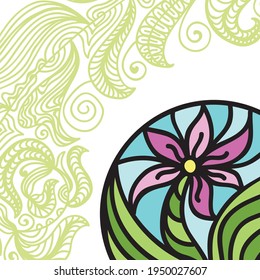 Floral decorative background. Vector illustration