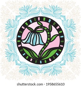 Floral decorative background. Vector illustration