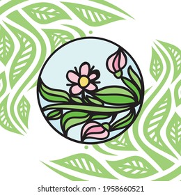 Fondo de decoración floral. Ilustración del vector