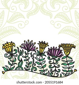 Floral decorative background. Vector illustration