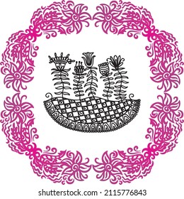 Fondo de decoración floral. Ilustración del vector