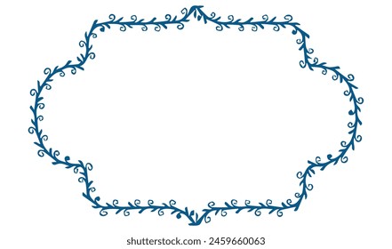 Floral decorative border frame rectangle frame style