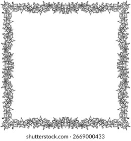 Floral decorative for border or frame in vector