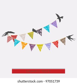 floral decorative buntings