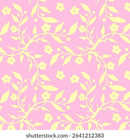 Floral decorative design, background texxture, pink and yellow