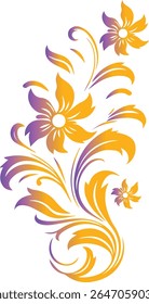 floral decorative design beautiful vector