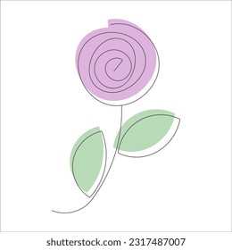 Floral decorative design elements purple
