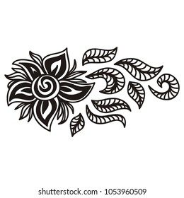 Floral decorative element. Vector illustration