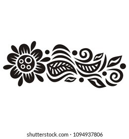 Floral decorative element. Vector illustration