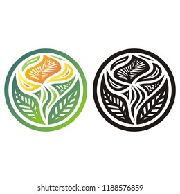 Floral decorative element. Vector illustration