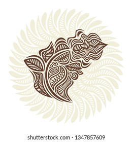 Floral decorative element. Vector illustration