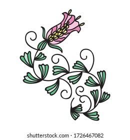 Elementos decorativos florales. Ilustración del vector