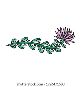 Floral decorative element. Vector illustration