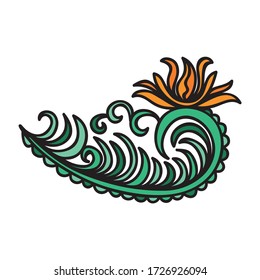 Floral decorative element. Vector illustration