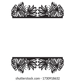 Floral decorative element. Vector illustration