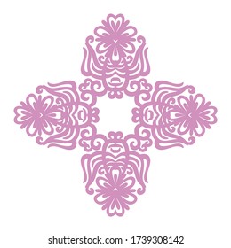 Floral decorative element. Vector illustration