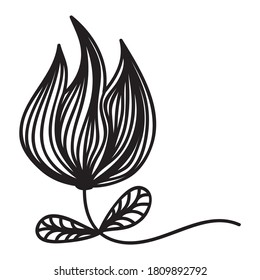 Floral decorative element. Vector illustration