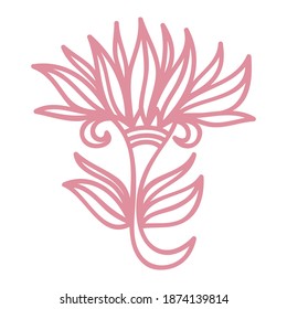 Floral decorative element. Vector illustration