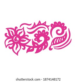 Elementos decorativos florales. Ilustración del vector
