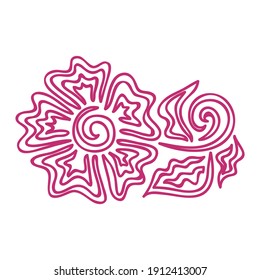 Floral decorative element. Vector illustration
