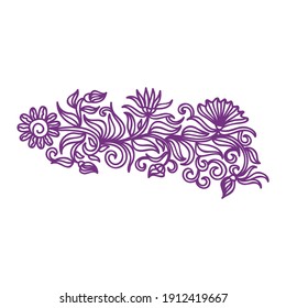 Floral decorative element. Vector illustration