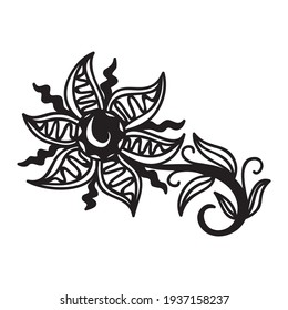 Floral decorative element. Vector illustration
