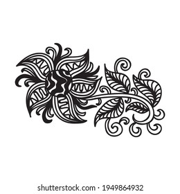 Floral decorative element. Vector illustration