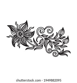 Blumendekorative Elemente. Vektorgrafik