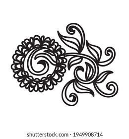 Elementos decorativos florales. Ilustración del vector