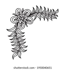 Elementos decorativos florales. Ilustración del vector