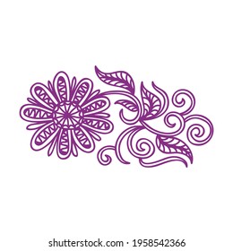 Floral decorative element. Vector illustration