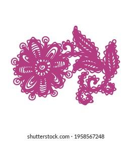 Elementos decorativos florales. Ilustración del vector