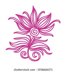 Floral decorative element. Vector illustration