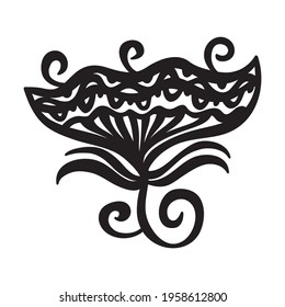 Floral decorative element. Vector illustration