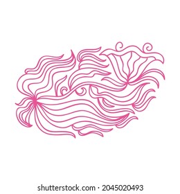 Floral decorative element. Vector illustration