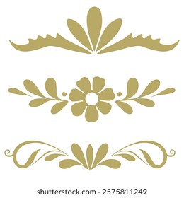 floral decorative elements. vintage floral elements