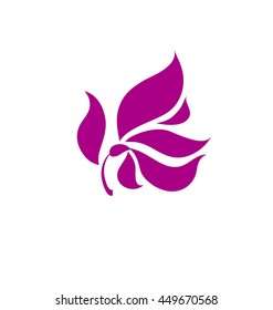 floral decorative flat flower icon, vector illustration
