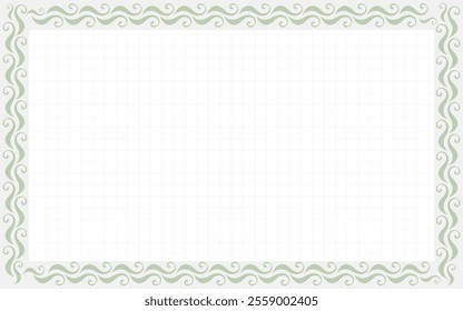 Floral decorative frame border presentation slide summer photo frame grid background
