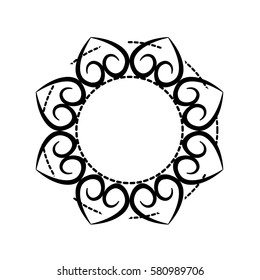floral decorative frame ornament vector illustration eps 10