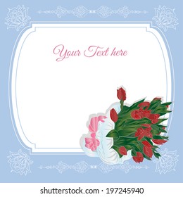 Floral decorative greeting card.