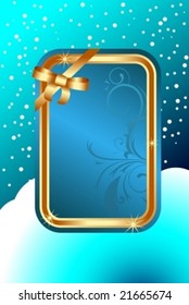 Floral decorative greeting card with classic elements