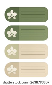 Floral Decorative Labels in Earth Tones