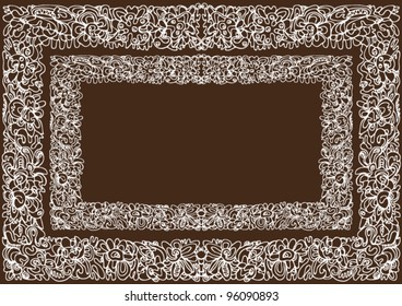 Floral decorative lace frame