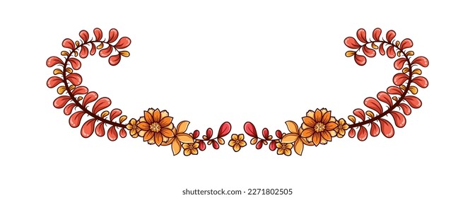 Floral decorative laurel, elegant ornament for logo, diploma, anniversary and wedding invitation and many more